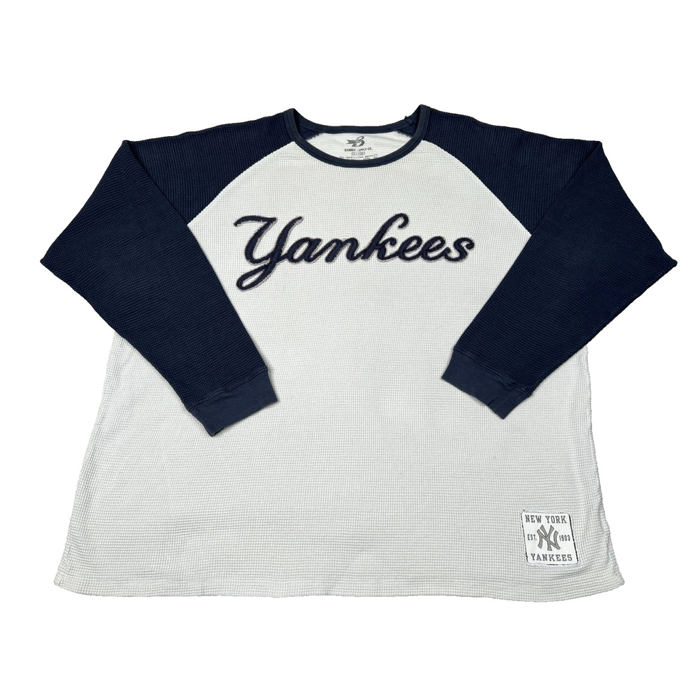 New York Yankees Vtg Baseball Sweatshirt Sz XL Stiched Letters Banner Supply co.